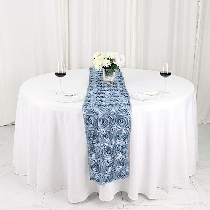 Satin Ribbon Roses Table Runner