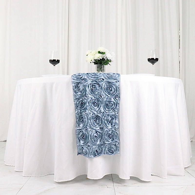 Satin Ribbon Roses Table Runner