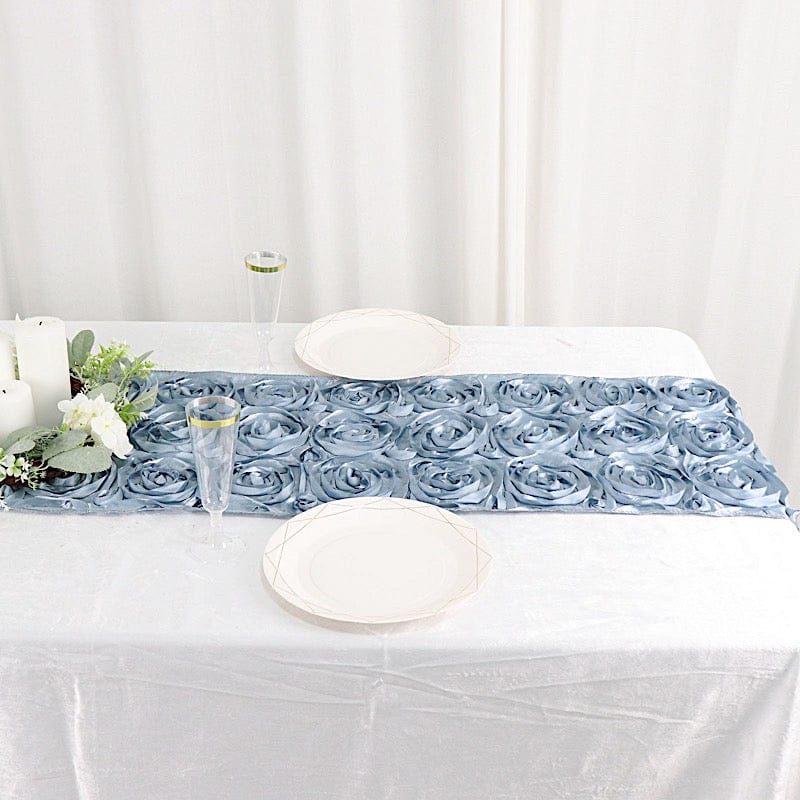 Satin Ribbon Roses Table Runner
