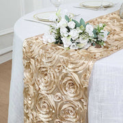 Satin Ribbon Roses Table Runner