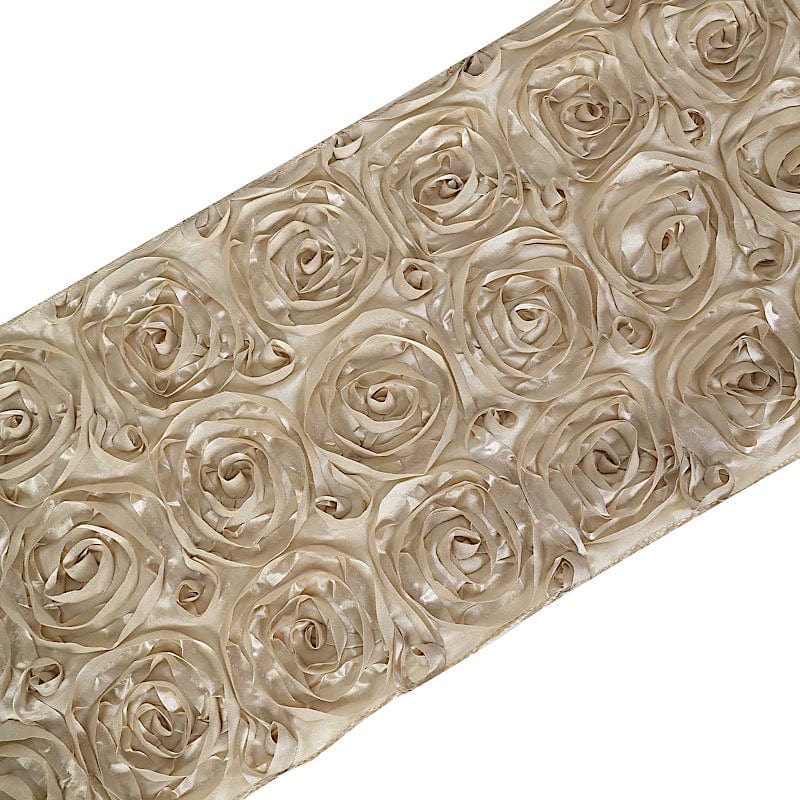 Satin Ribbon Roses Table Runner