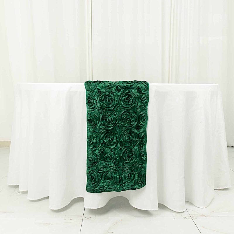 Satin Ribbon Roses Table Runner