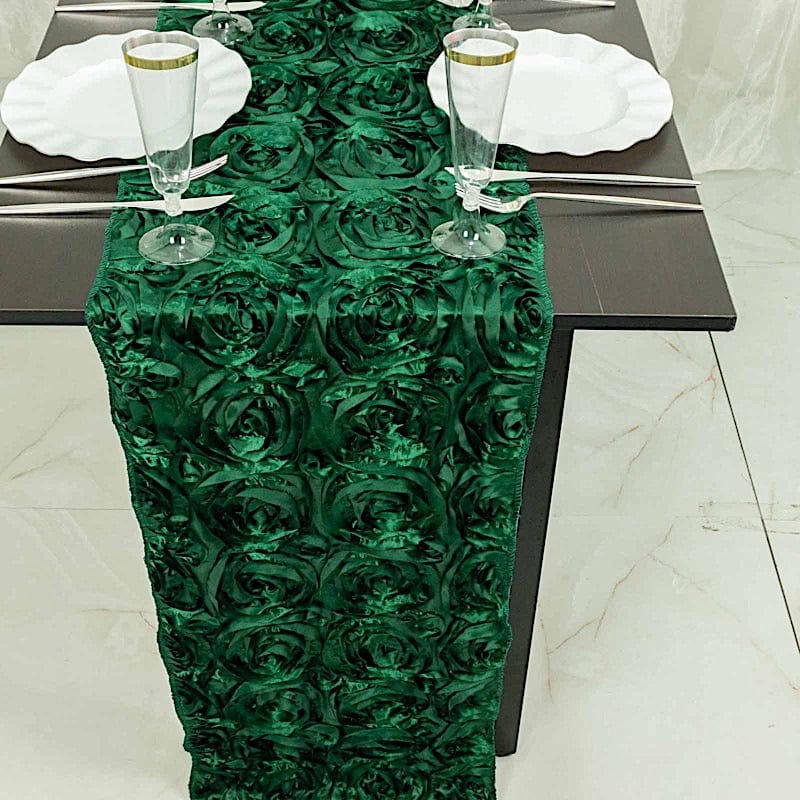 Satin Ribbon Roses Table Runner