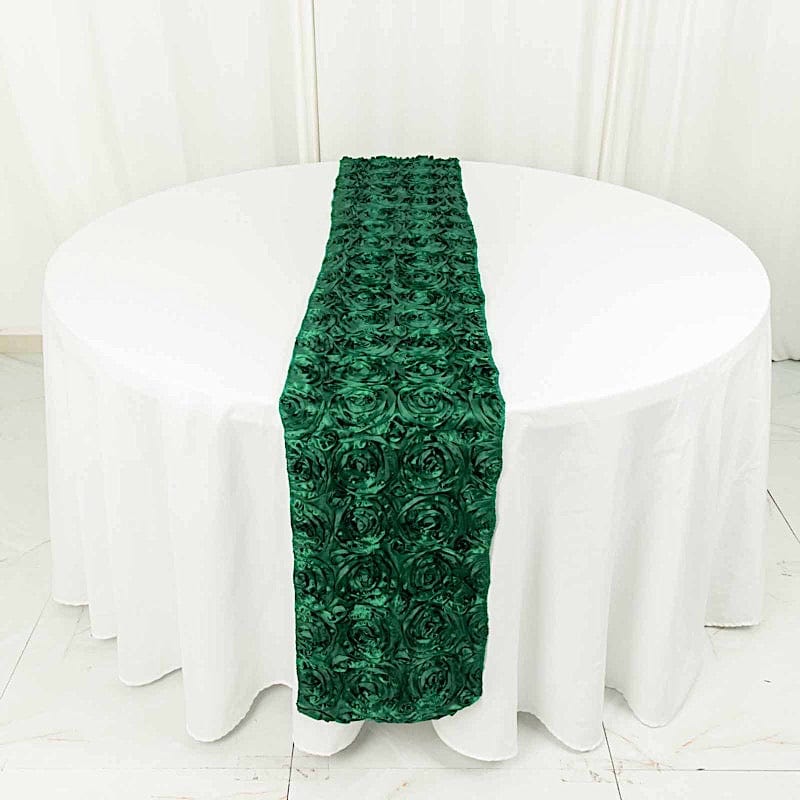 Satin Ribbon Roses Table Runner