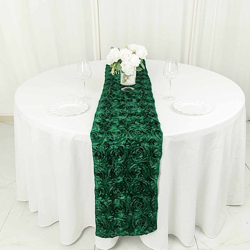 Satin Ribbon Roses Table Runner
