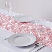 Satin Ribbon Roses Table Runner RUN_01_046