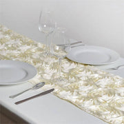 Satin Ribbon Roses Table Runner RUN_01_IVR