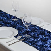 Satin Ribbon Roses Table Runner RUN_01_NAVY