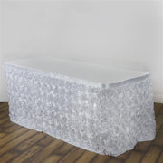 Satin Ribbon Roses Table Skirt