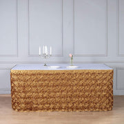 Satin Ribbon Roses Table Skirt