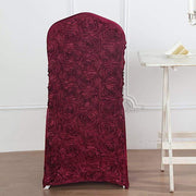 Satin Rosette Spandex Stretchable Banquet Chair Cover