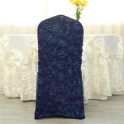 Satin Rosette Spandex Stretchable Banquet Chair Cover