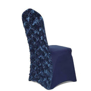 Satin Rosette Spandex Stretchable Banquet Chair Cover