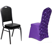 Satin Rosette Spandex Stretchable Banquet Chair Cover