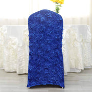 Satin Rosette Spandex Stretchable Banquet Chair Cover