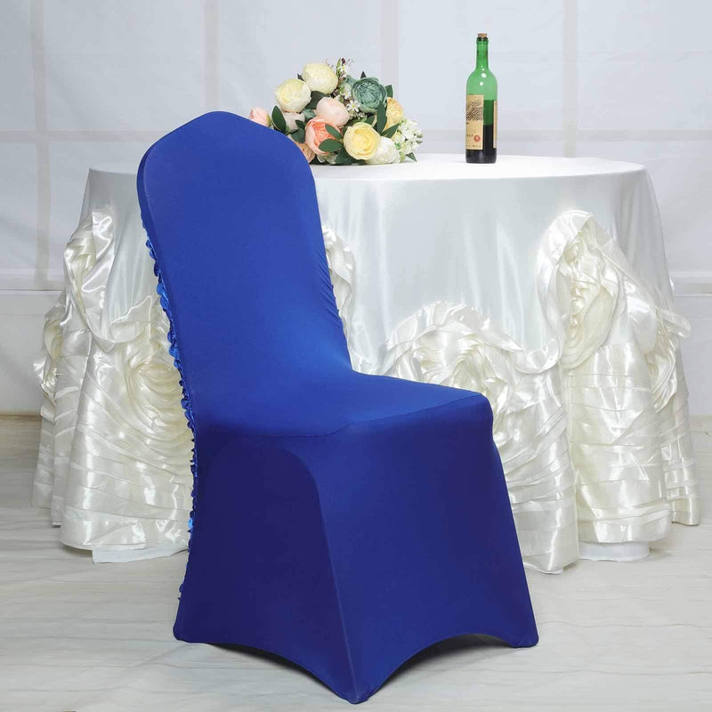 Satin Rosette Spandex Stretchable Banquet Chair Cover