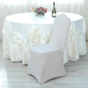 Satin Rosette Spandex Stretchable Banquet Chair Cover
