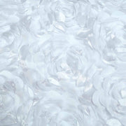 Satin Rosette Spandex Stretchable Banquet Chair Cover - White CHAIR_SPX01_WHT