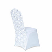 Satin Rosette Spandex Stretchable Banquet Chair Cover