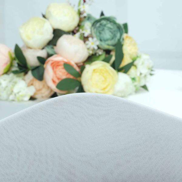 Satin Rosette Spandex Stretchable Banquet Chair Cover
