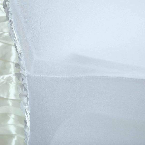 Satin Rosette Spandex Stretchable Banquet Chair Cover