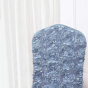 Satin Rosette Spandex Stretchable Banquet Chair Cover