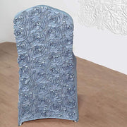 Satin Rosette Spandex Stretchable Banquet Chair Cover