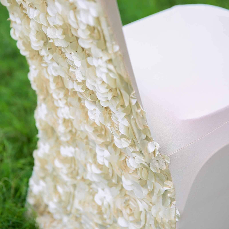 Satin Rosette Spandex Stretchable Banquet Chair Cover