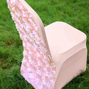 Satin Rosette Spandex Stretchable Banquet Chair Cover