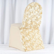 Satin Rosette Spandex Stretchable Banquet Chair Cover CHAIR_SPX01_CHMP