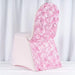 Satin Rosette Spandex Stretchable Banquet Chair Cover CHAIR_SPX01_PINK