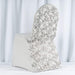 Satin Rosette Spandex Stretchable Banquet Chair Cover CHAIR_SPX01_SILV
