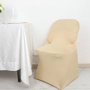 Satin Rosette Stretch Fitted Spandex Folding Chair Cover