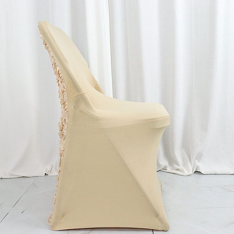 Satin Rosette Stretch Fitted Spandex Folding Chair Cover