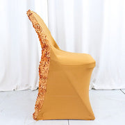 Satin Rosette Stretch Fitted Spandex Folding Chair Cover