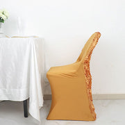 Satin Rosette Stretch Fitted Spandex Folding Chair Cover