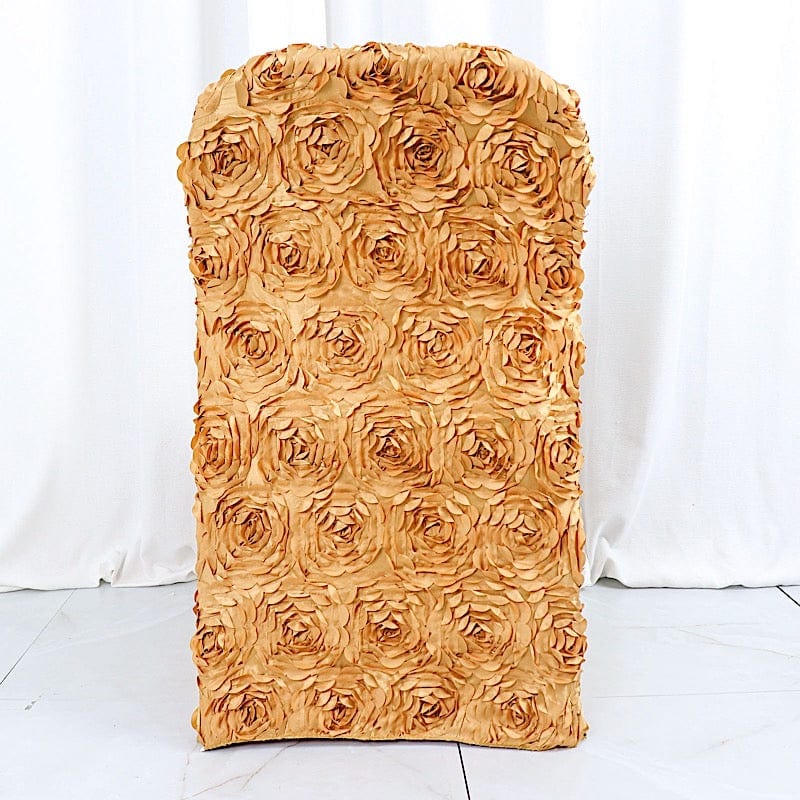 Satin Rosette Stretch Fitted Spandex Folding Chair Cover