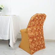 Satin Rosette Stretch Fitted Spandex Folding Chair Cover