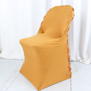 Satin Rosette Stretch Fitted Spandex Folding Chair Cover