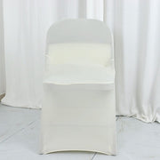 Satin Rosette Stretch Fitted Spandex Folding Chair Cover