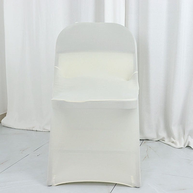 Satin Rosette Stretch Fitted Spandex Folding Chair Cover