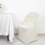 Satin Rosette Stretch Fitted Spandex Folding Chair Cover