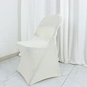 Satin Rosette Stretch Fitted Spandex Folding Chair Cover