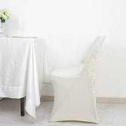 Satin Rosette Stretch Fitted Spandex Folding Chair Cover