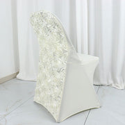 Satin Rosette Stretch Fitted Spandex Folding Chair Cover