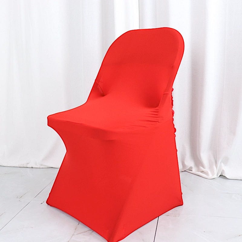 Satin Rosette Stretch Fitted Spandex Folding Chair Cover