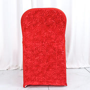 Satin Rosette Stretch Fitted Spandex Folding Chair Cover