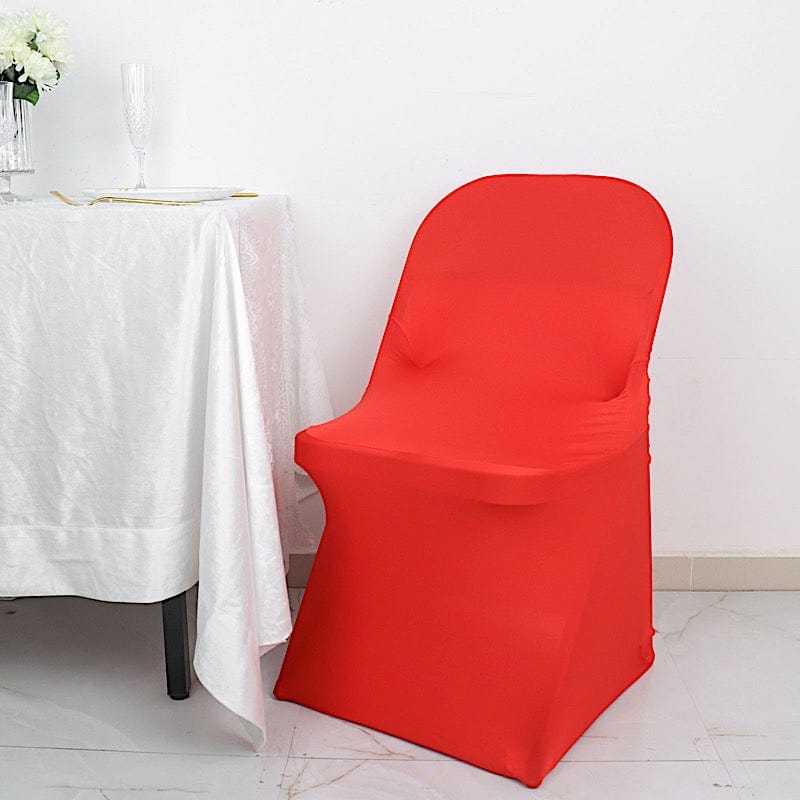 Satin Rosette Stretch Fitted Spandex Folding Chair Cover