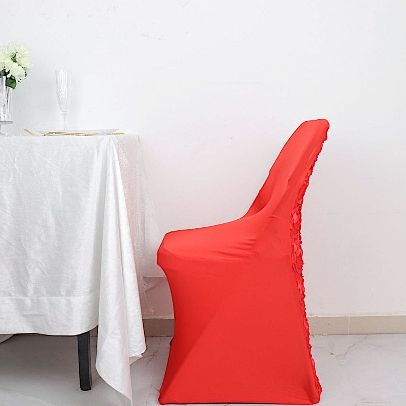 Satin Rosette Stretch Fitted Spandex Folding Chair Cover