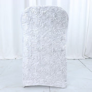 Satin Rosette Stretch Fitted Spandex Folding Chair Cover